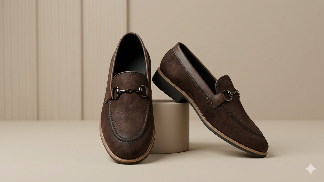 Brown Velvet loafer