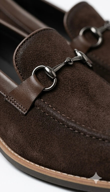 Brown Velvet loafer