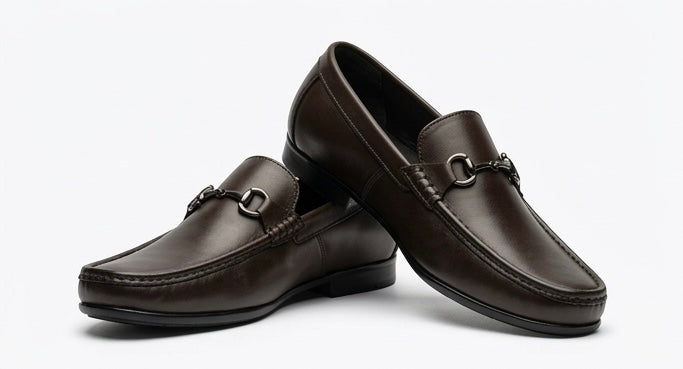 Brown leather shoes