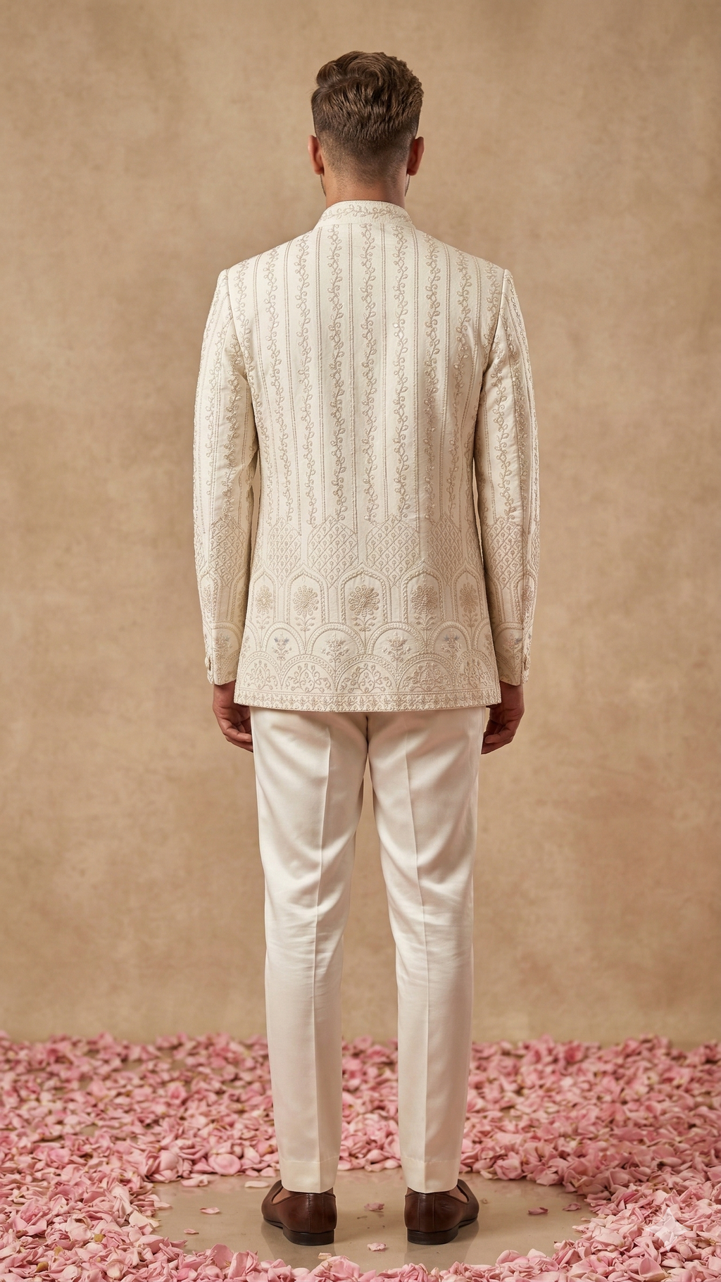 vory Elegance Open Jodhpuri 3-Piece Set