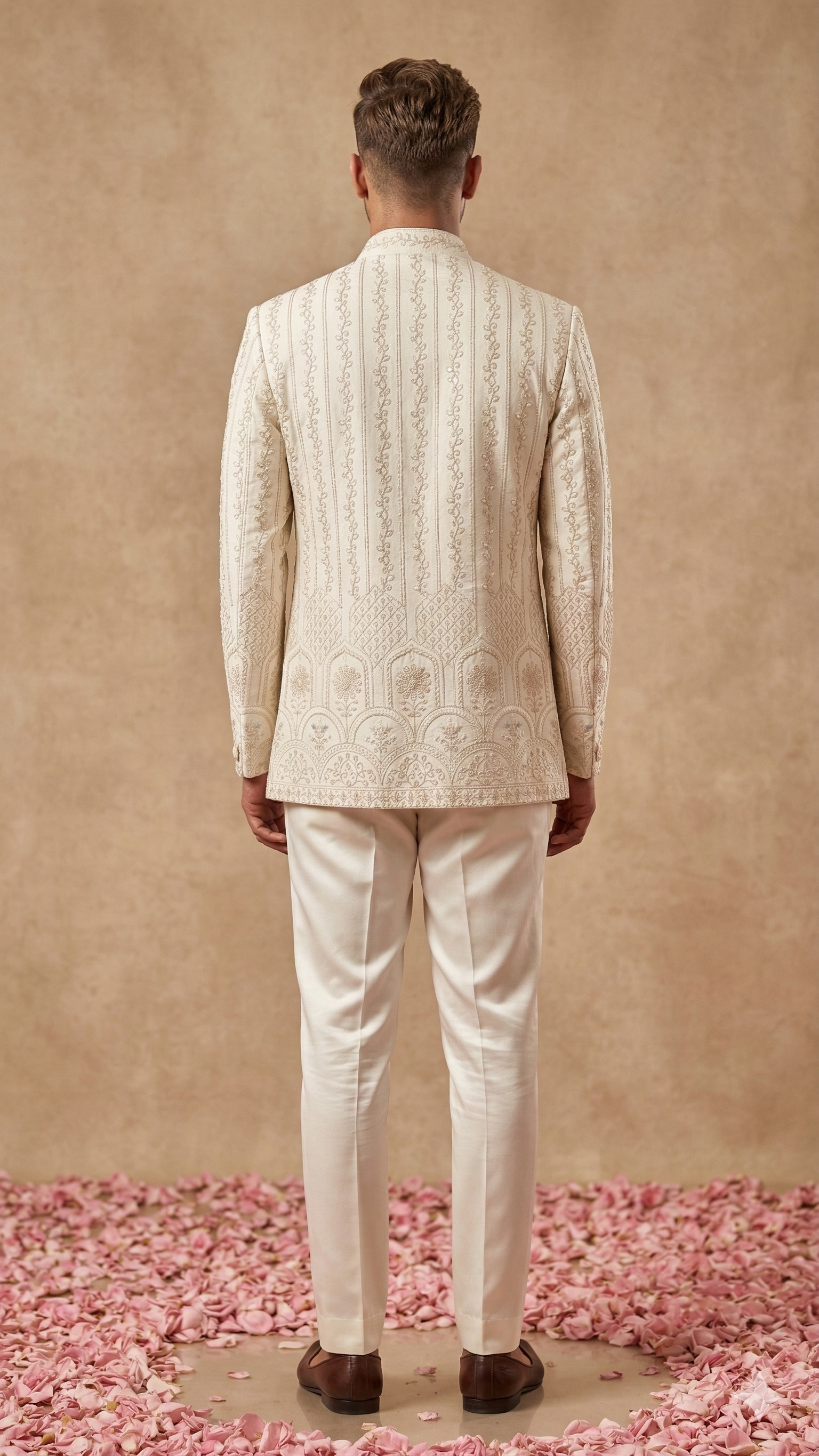 vory Elegance Open Jodhpuri 3-Piece Set