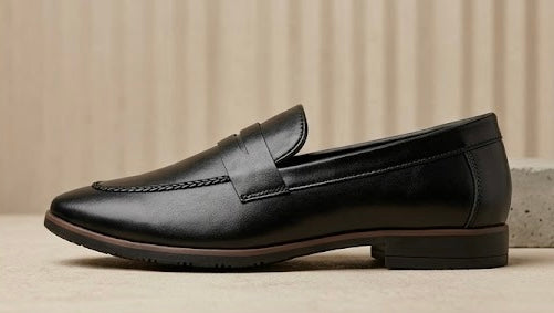 Black Leather Loafers