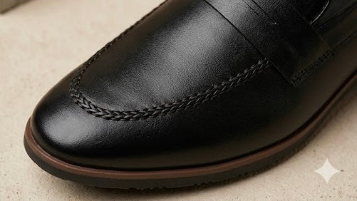 Black Leather Loafers