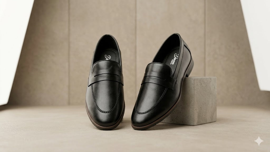 Black Leather Loafers
